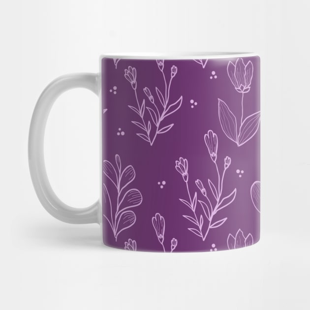 Purple floral designs by iorozuya